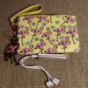 Under One Sky Pink Flamingo clutch